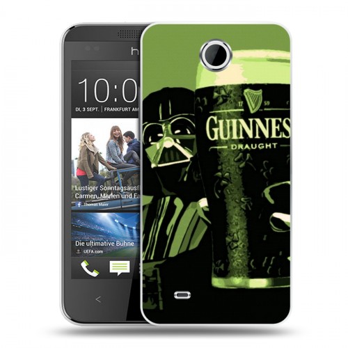 Дизайнерский пластиковый чехол для HTC Desire 300 Guinness