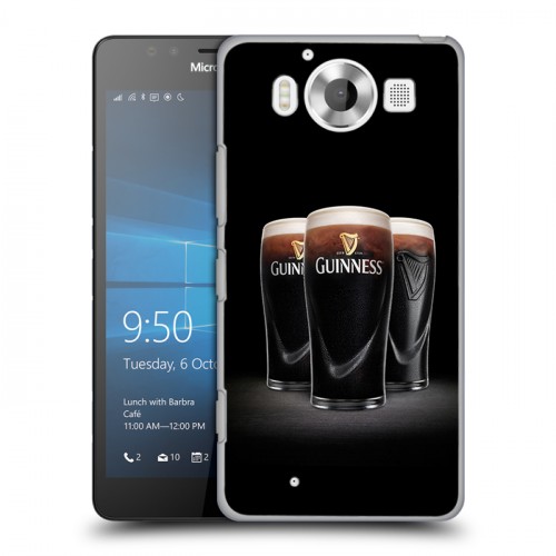 Дизайнерский пластиковый чехол для Microsoft Lumia 950 Guinness