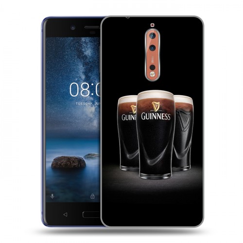 Дизайнерский пластиковый чехол для Nokia 8 Guinness