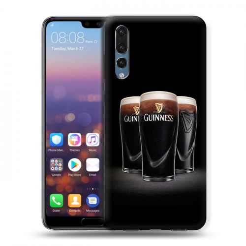 Дизайнерский силиконовый с усиленными углами чехол для Huawei P20 Pro Guinness