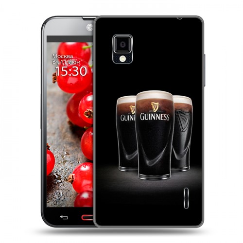 Дизайнерский пластиковый чехол для LG Optimus G Guinness