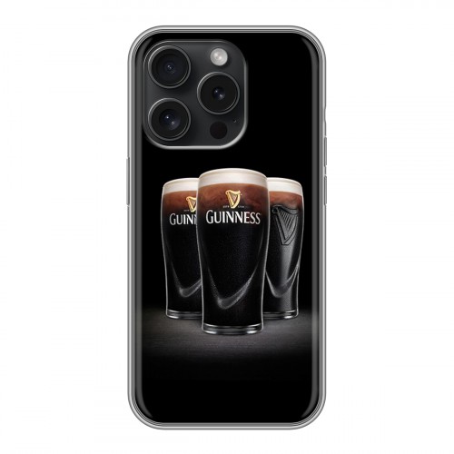 Дизайнерский силиконовый чехол для Iphone 15 Pro Guinness