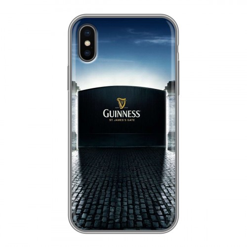 Дизайнерский силиконовый чехол для Iphone x10 Guinness