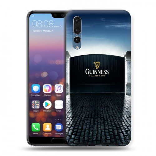 Дизайнерский силиконовый с усиленными углами чехол для Huawei P20 Pro Guinness