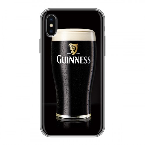 Дизайнерский силиконовый чехол для Iphone x10 Guinness