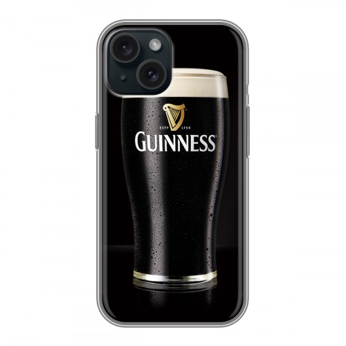 Дизайнерский силиконовый чехол для Iphone 15 Guinness