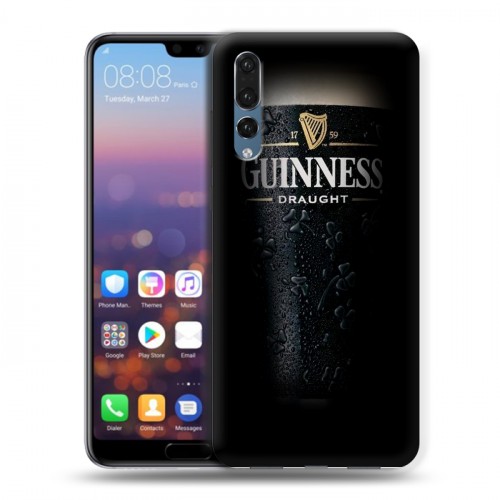 Дизайнерский силиконовый с усиленными углами чехол для Huawei P20 Pro Guinness