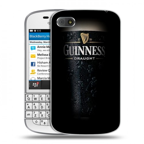 Дизайнерский пластиковый чехол для BlackBerry Q10 Guinness