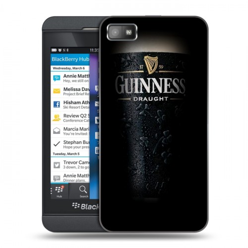 Дизайнерский пластиковый чехол для BlackBerry Z10 Guinness