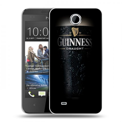 Дизайнерский пластиковый чехол для HTC Desire 300 Guinness