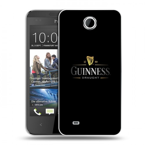 Дизайнерский пластиковый чехол для HTC Desire 300 Guinness