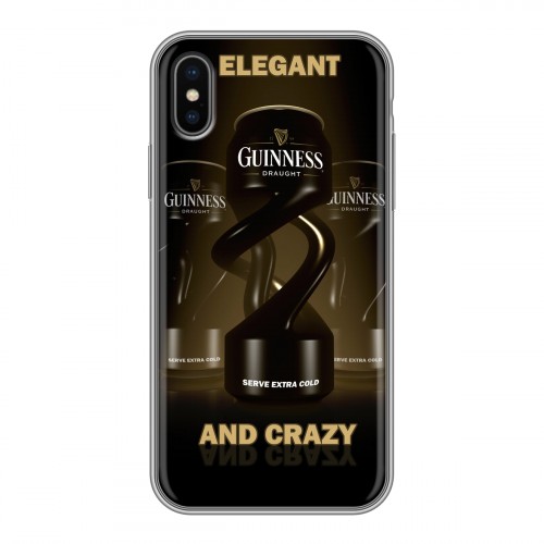 Дизайнерский силиконовый чехол для Iphone x10 Guinness