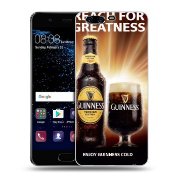 Дизайнерский силиконовый чехол для Huawei P10 Plus Guinness (на заказ)