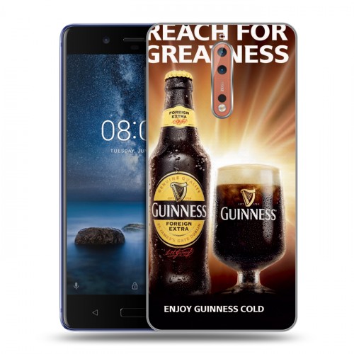 Дизайнерский пластиковый чехол для Nokia 8 Guinness