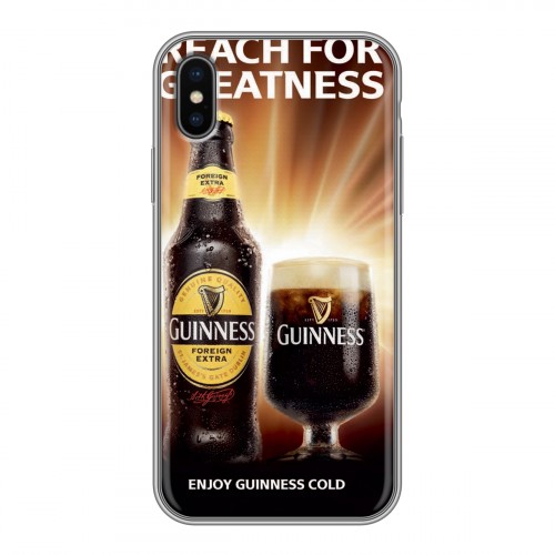 Дизайнерский силиконовый чехол для Iphone x10 Guinness