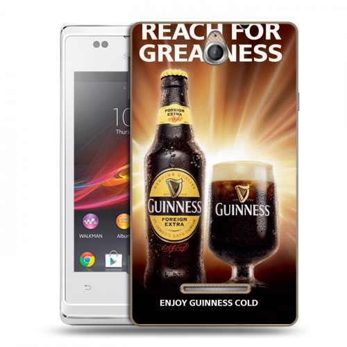 Дизайнерский пластиковый чехол для Sony Xperia E Guinness