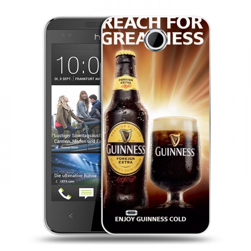 Дизайнерский пластиковый чехол для HTC Desire 300 Guinness