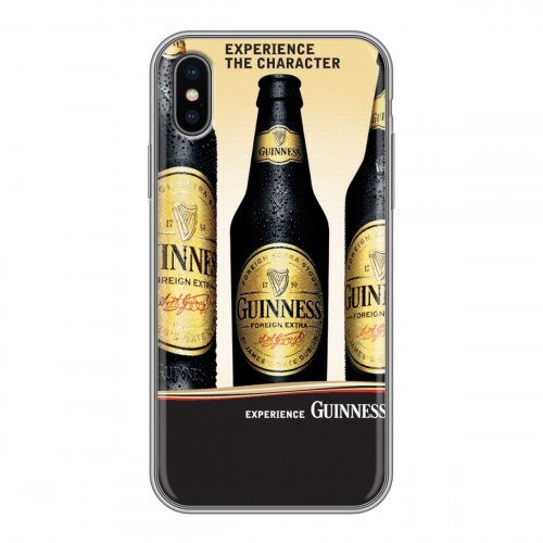 Дизайнерский силиконовый чехол для Iphone x10 Guinness