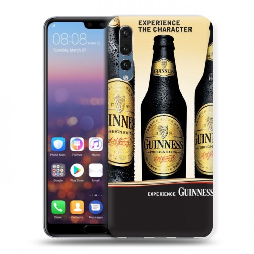 Дизайнерский силиконовый с усиленными углами чехол для Huawei P20 Pro Guinness