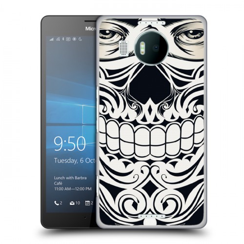 Дизайнерский пластиковый чехол для Microsoft Lumia 950 XL Маски Black White