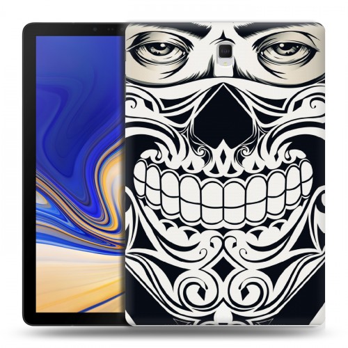 Дизайнерский силиконовый чехол для Samsung Galaxy Tab S4 Маски Black White