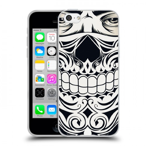 Дизайнерский пластиковый чехол для Iphone 5c Маски Black White