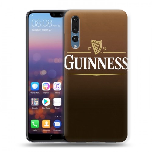 Дизайнерский силиконовый с усиленными углами чехол для Huawei P20 Pro Guinness