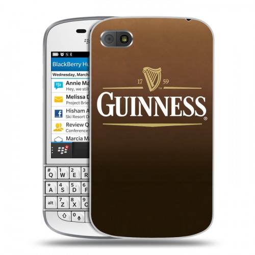 Дизайнерский пластиковый чехол для BlackBerry Q10 Guinness