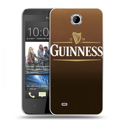 Дизайнерский пластиковый чехол для HTC Desire 300 Guinness