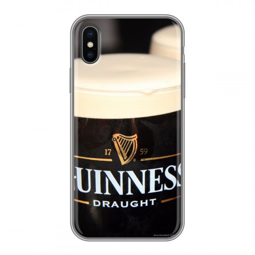 Дизайнерский силиконовый чехол для Iphone x10 Guinness