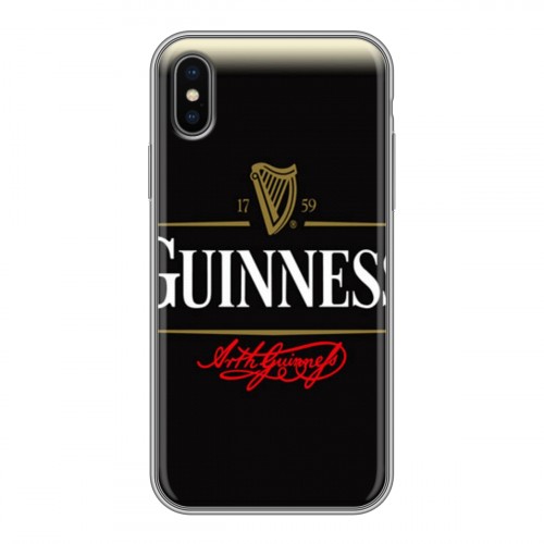 Дизайнерский силиконовый чехол для Iphone x10 Guinness