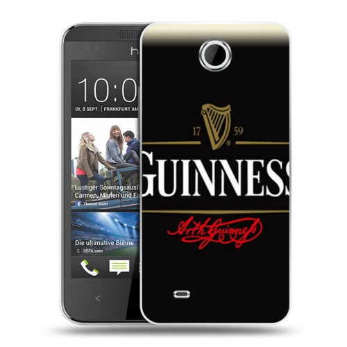 Дизайнерский пластиковый чехол для HTC Desire 300 Guinness