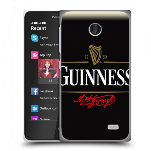 Дизайнерский пластиковый чехол для Nokia X Guinness