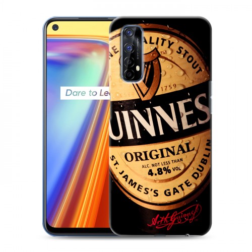 Дизайнерский силиконовый с усиленными углами чехол для Realme 7 Guinness