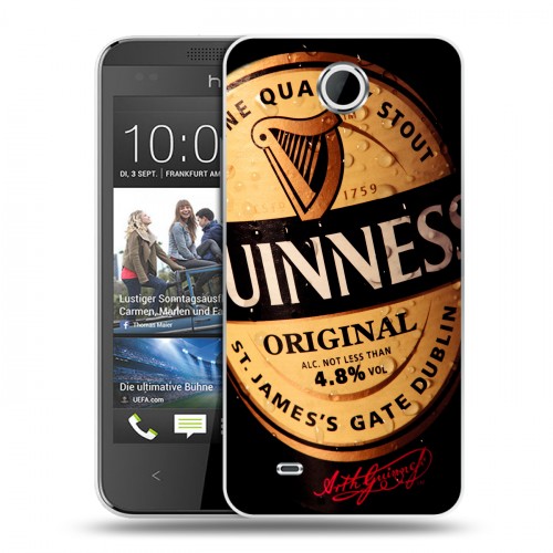 Дизайнерский пластиковый чехол для HTC Desire 300 Guinness