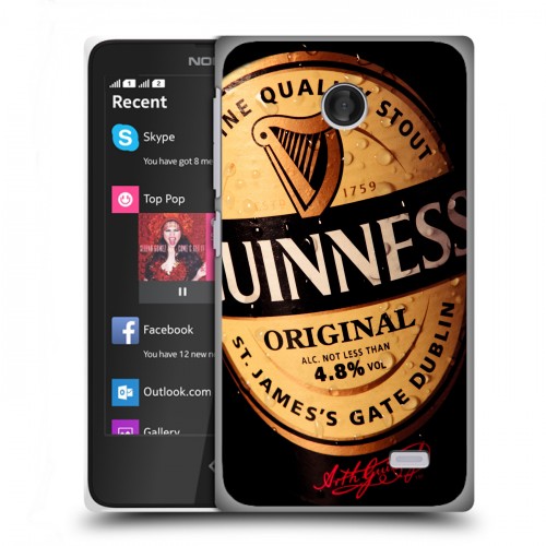 Дизайнерский пластиковый чехол для Nokia X Guinness