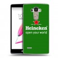 Дизайнерский пластиковый чехол для LG G4 Stylus Heineken