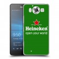 Дизайнерский пластиковый чехол для Microsoft Lumia 950 Heineken