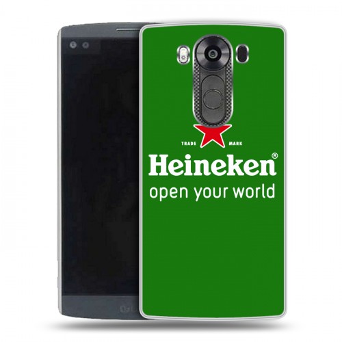 Дизайнерский пластиковый чехол для LG V10 Heineken