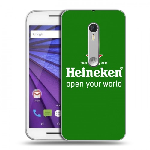 Дизайнерский пластиковый чехол для Lenovo Moto G Heineken