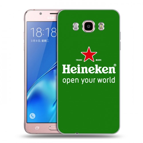 Дизайнерский силиконовый с усиленными углами чехол для Samsung Galaxy J5 (2016) Heineken