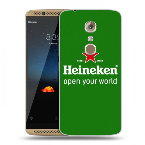 Дизайнерский пластиковый чехол для ZTE Axon 7 Heineken