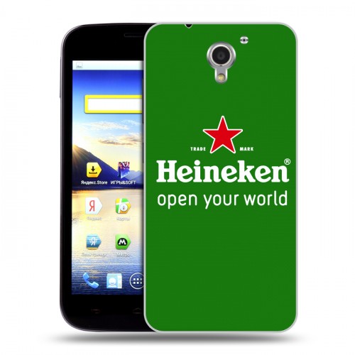 Дизайнерский пластиковый чехол для ZTE Blade A510 Heineken