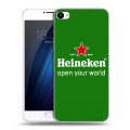 Дизайнерский пластиковый чехол для Meizu U20 Heineken