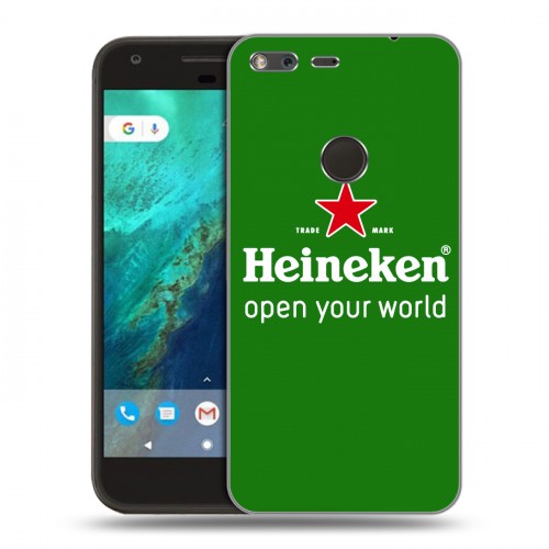 Дизайнерский пластиковый чехол для Google Pixel Heineken