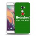 Дизайнерский пластиковый чехол для HTC One X10 Heineken