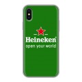 Дизайнерский силиконовый чехол для Iphone x10 Heineken