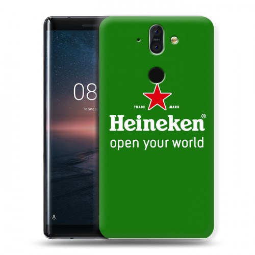 Дизайнерский пластиковый чехол для Nokia 8 Sirocco Heineken