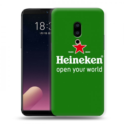 Дизайнерский пластиковый чехол для Meizu 15 Plus Heineken