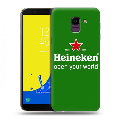 Дизайнерский пластиковый чехол для Samsung Galaxy J6 Heineken